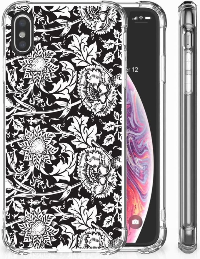 Apple iPhone X | Xs Case Black Flowers