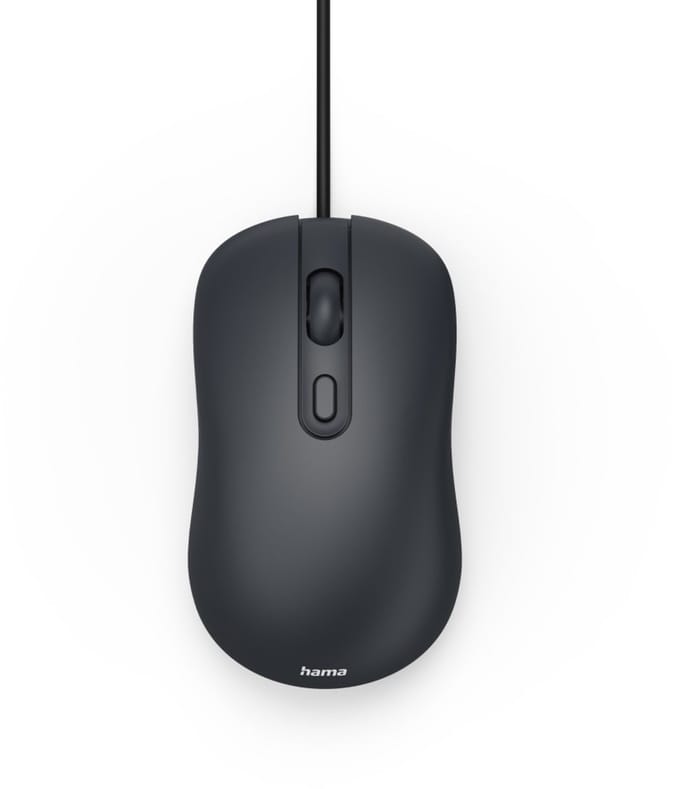 Hama CM-200 Muis Kabelgebonden Optisch Zwart 4 Toetsen 1600 dpi