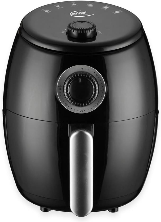Heteluchtfriteuse - Airfryer - Gezond Frituren - Compact Design - 2 Liter - Zwart