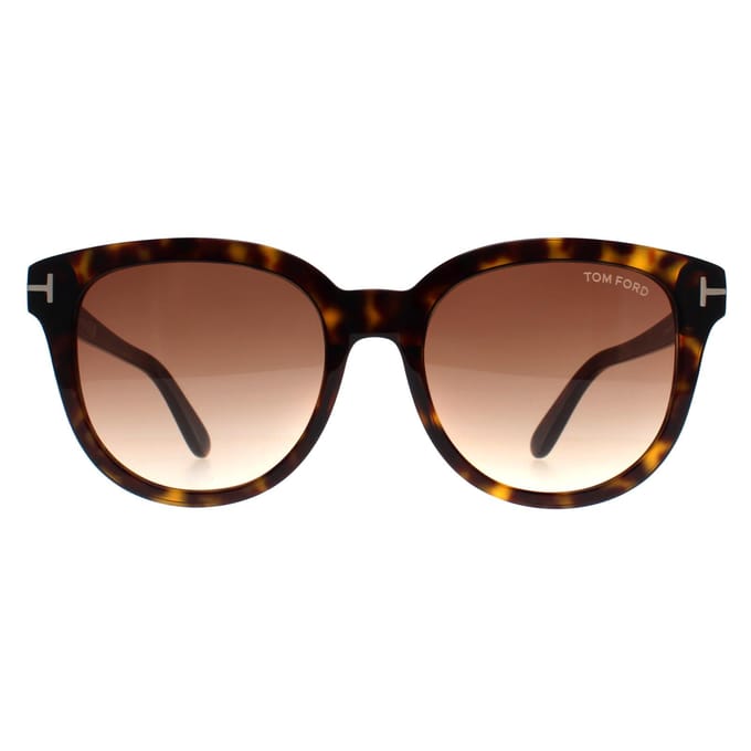 Tom Ford Ronde Dames Donker Havana Bruin Kleurverloop Olivia FT0914