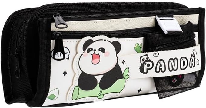 Grote Pennenzak met Rits - Panda Design - Ruim Etui voor Pennen en Schoolspullen
