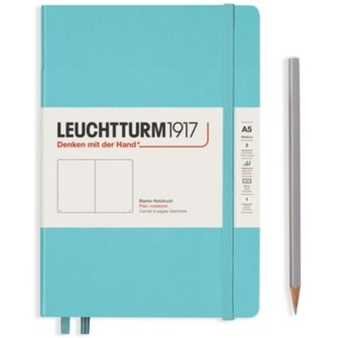 Leuchtturm1917 A5 Medium Notitieboek blanco Stone Blue - Notebook - 4004117587399