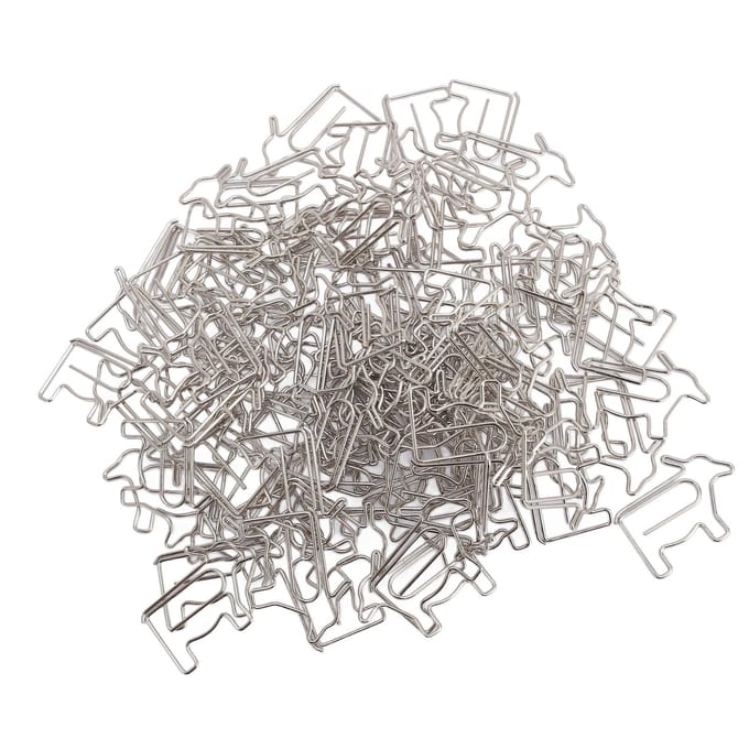100PCS Clips Papier Forme Vache Fil de Fer Mignon Clip Marque-Page pour Fichier Scrapbook Note Bureau École white