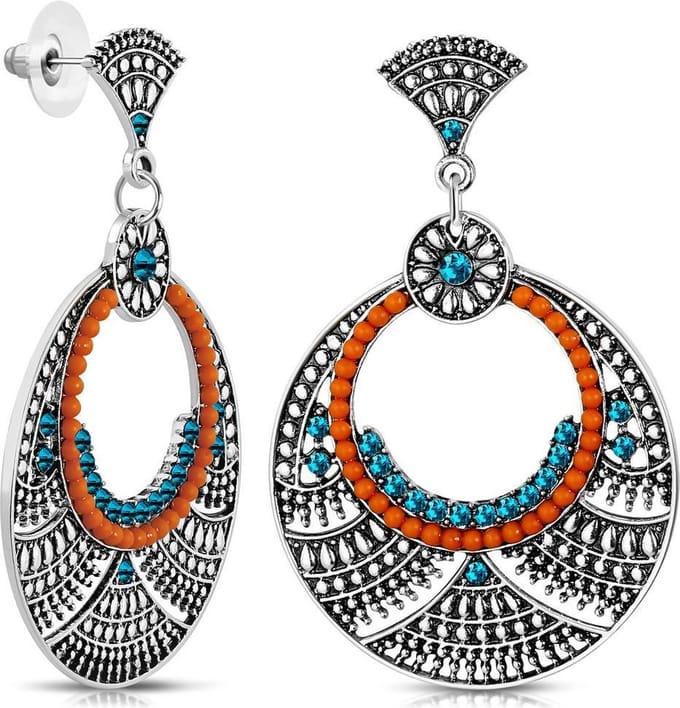 Montebello Oorbellen Vintage FEF313 - Bijoux - Boheems - 60x40mm