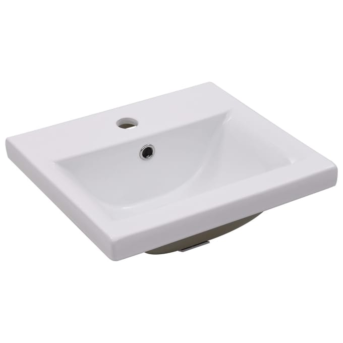 vidaXL - Inbouwwastafel - 42x39x18 - cm - keramiek - wit