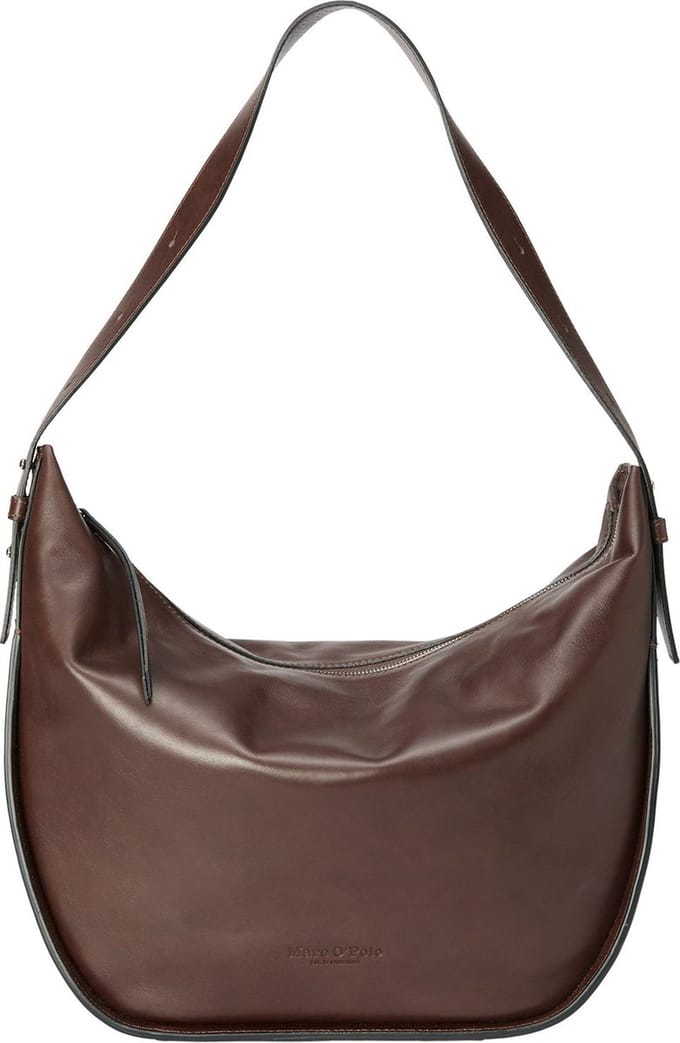 Marc O'Polo Schoudertas Tally Hobo Bag Dark Walnut Donkerbruin