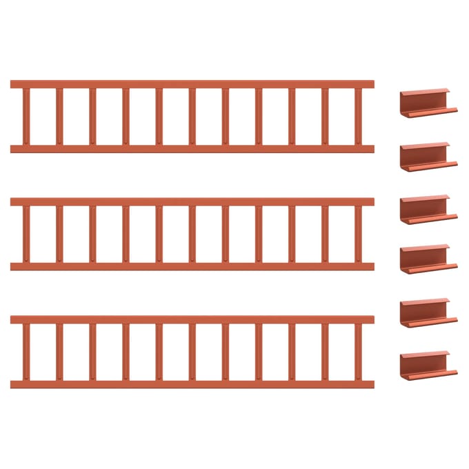 vidaXL - Dak - sneeuwbeschermer - Rood - 300 - x - 2,5 - x - 20 - cm - Staal