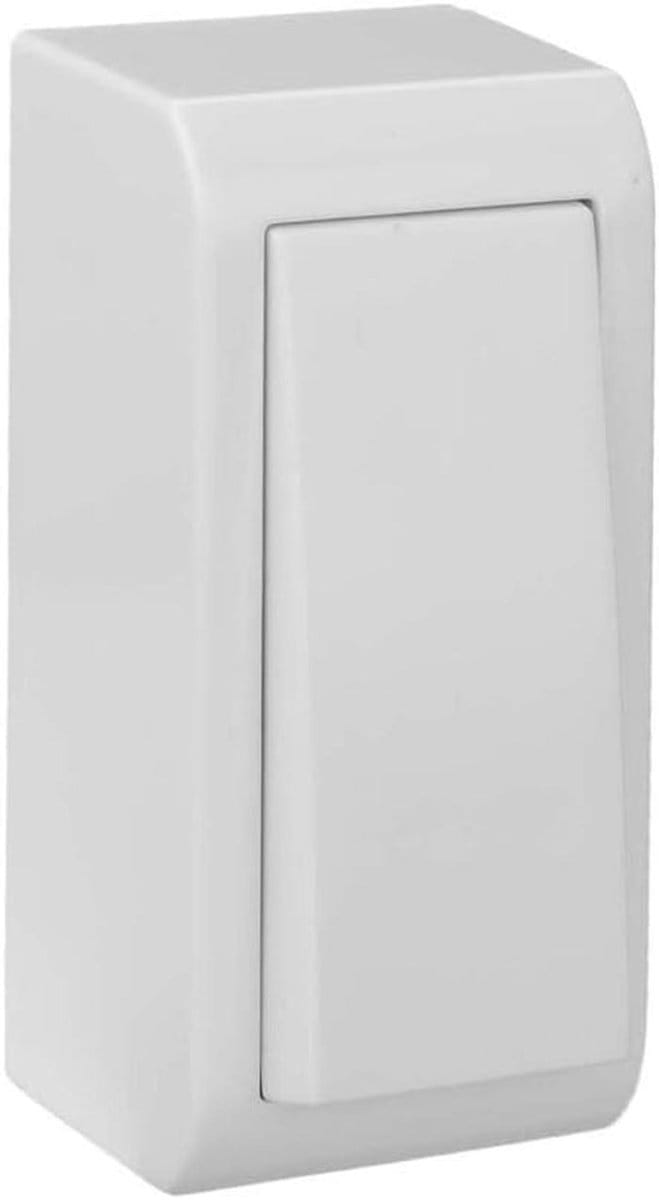 Smalle wandknop met wit oppervlak voor moderne installaties