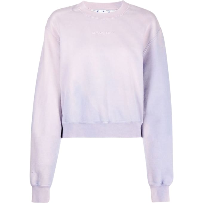 Gebroken wit paars wassweatshirt
