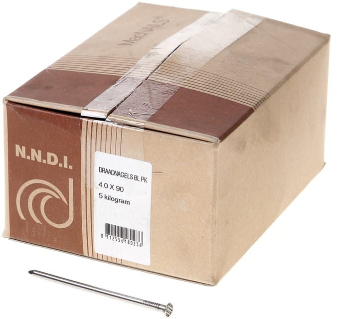 Van der Loo Draadnagel platkop blank 4.0 x 90mm 5kg