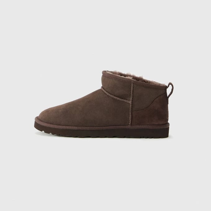 UGG® Classic Ultra Mini for Men in Dusted Cocoa, Size 12, Shearling/Polyester/Wool