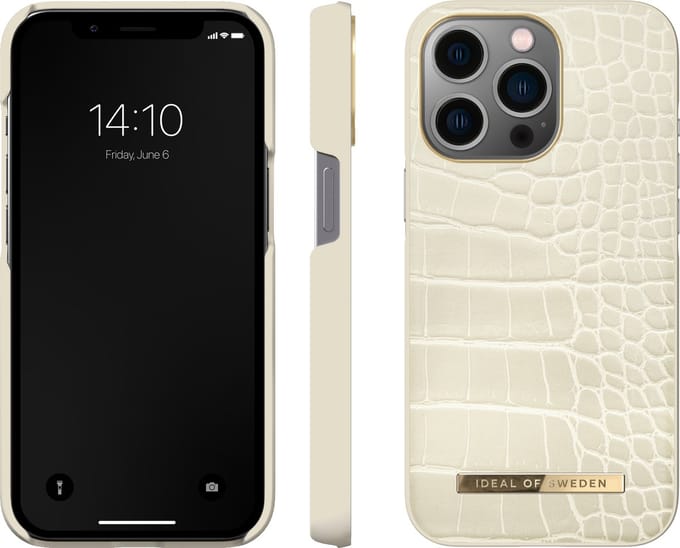 iDeal Of Sweden Atelier Case Introductory iPhone 13 Pro Cream Beige Croco - Recycled
