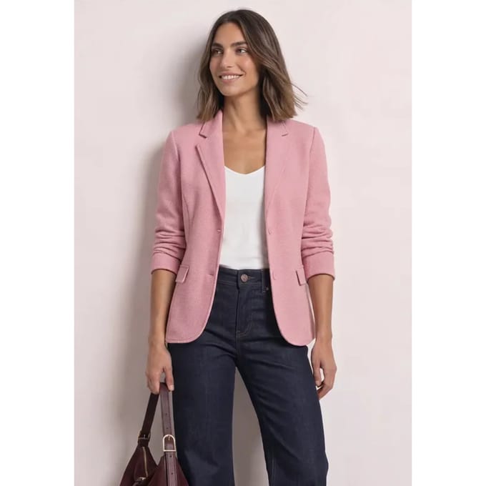 Eenvoudige blazer met structuur