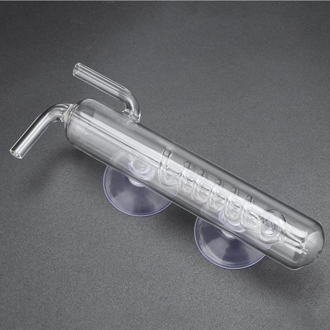 Hoge Transparante Kristalglas Aquarium Belteller Schroef Vis Tank CO2 Externe Belmeter white