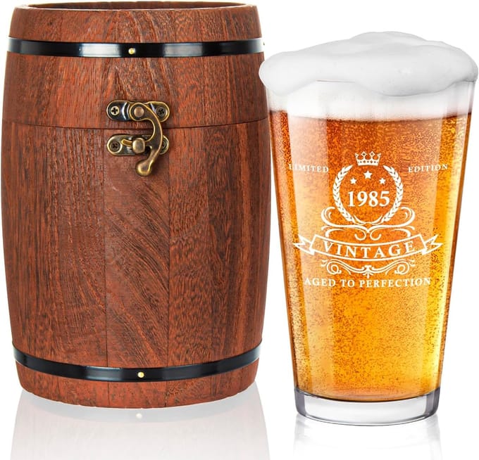 40e verjaardag bierglas 450ml - Origineel cadeau-idee voor mannen