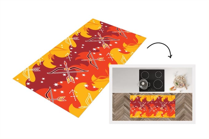 Keukenloper - Loper keuken - Boogschutter - Zodiac - Design - 120x60 cm - Keukenloper vinyl