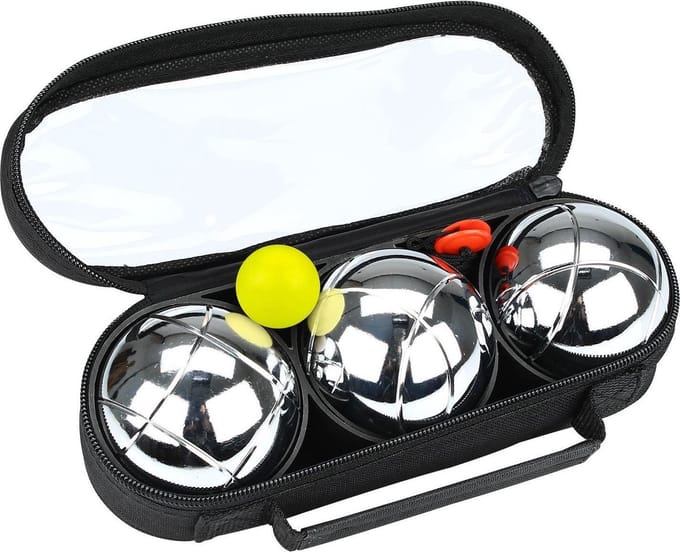 Get & Go Jeu de Boules Set III - 3 Ballen - Chroom