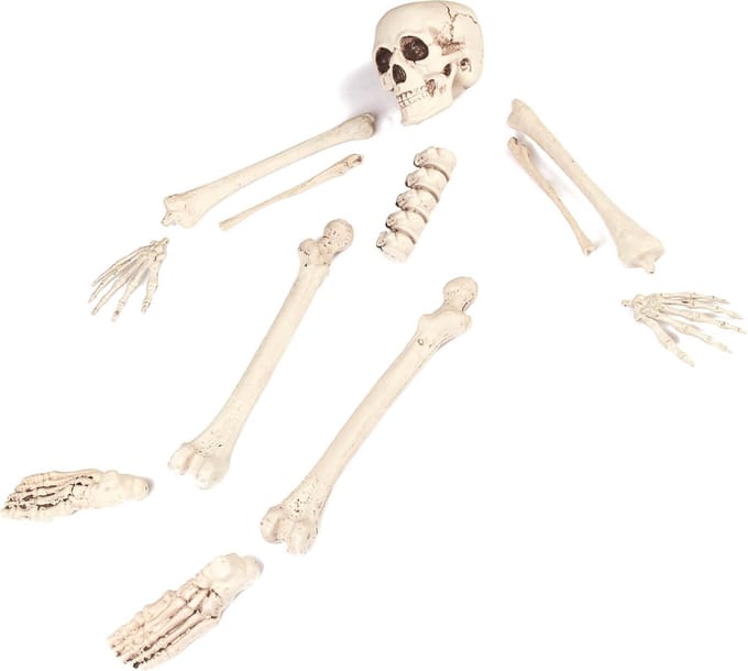 Vegaoo - Set van 12 skelet botjes