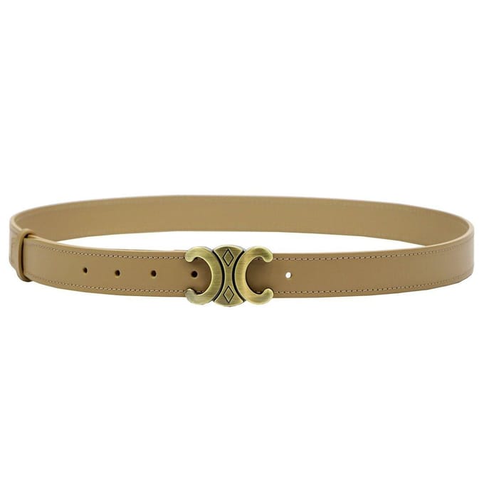Dameslederen riem met stijlvolle gesp Gregorio beige