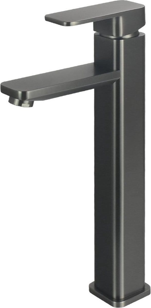 Mawialux wastafelkraan hoog - Vierkant - Gunmetal grey - Minx