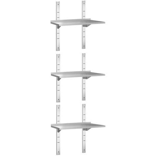 GGM Gastro 3-laags RVS wandschap PREMIUM - 600x400mm zilver