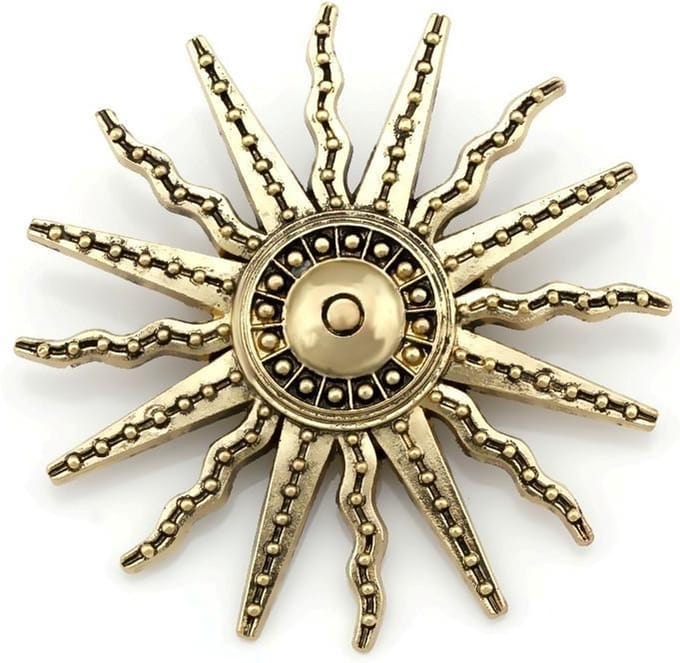 Fako Bijoux - Broche - Zon - 62mm - Messing