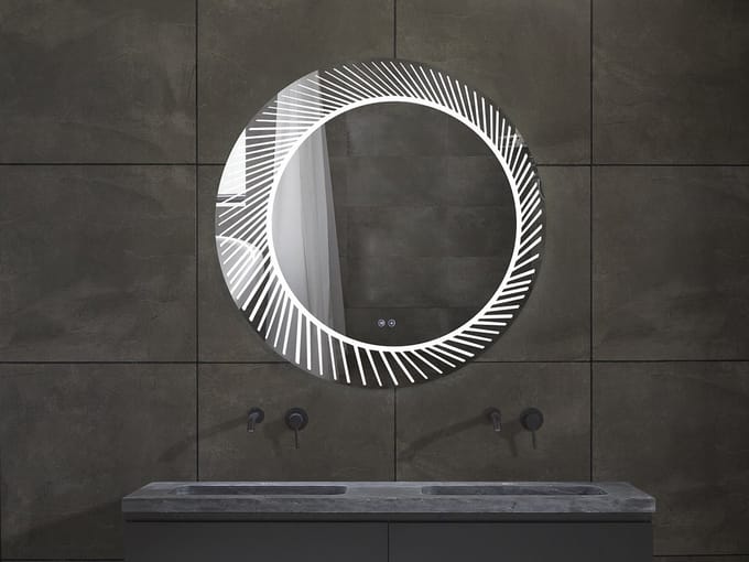 Mawialux LED Badkamerspiegel - Dimbaar - 100cm - Rond - Verwarming - Touchscreen - Imelda