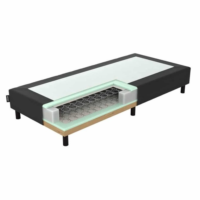 Mörgenn Ideal Boxspring - Losse Box - Luxe Bonellvering - Hotelkwaliteit - Zwart - 100x210 cm - 30cm hoog