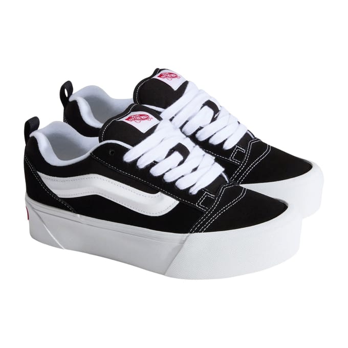 Vans Knu Stack Sneakers - Leren Sneaker - Dames - Zwart