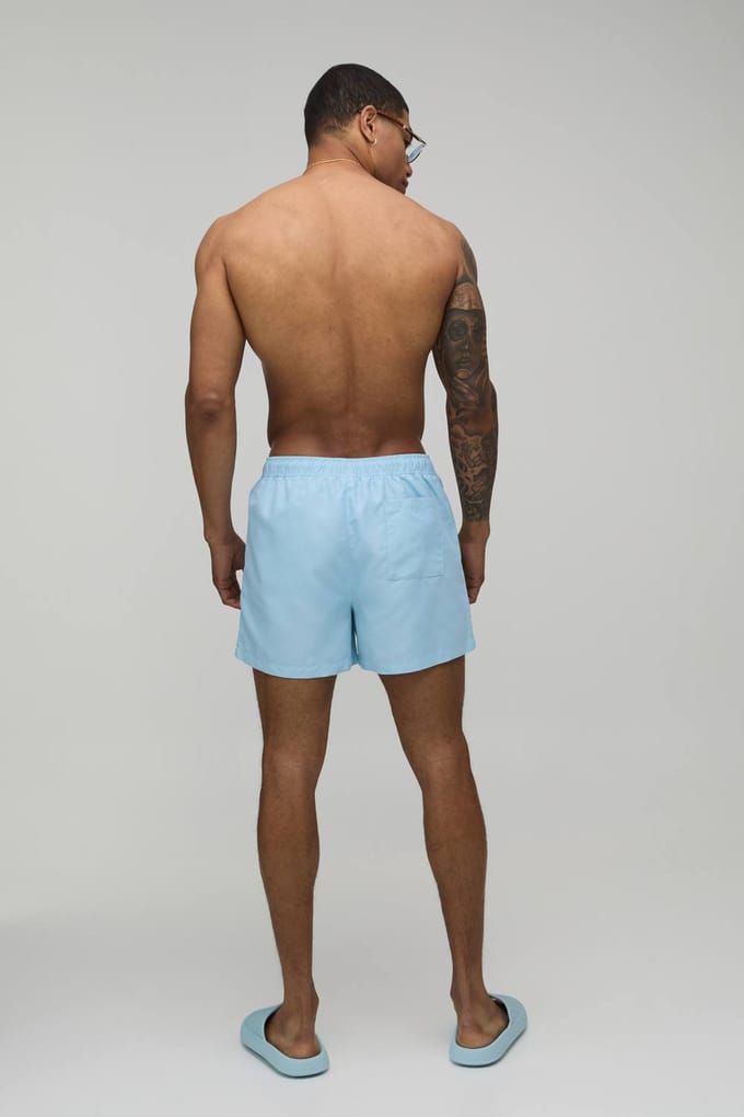 Short Length BM Autograph Swim Short | Light Blue | Size Medium