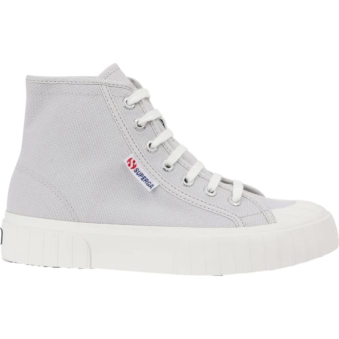 Superga Dames/Dames 2696 Stripe Hoge Tops (Grijs Zilver/Avorio)