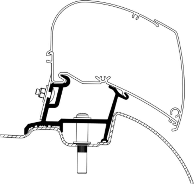 Thule Omnistor Sprinter/Crafter Dakadapter H2