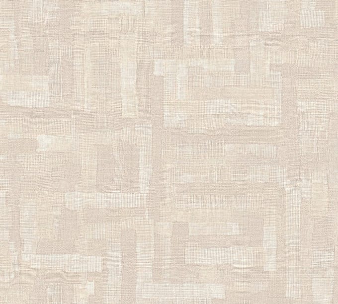 GRAFISCH PENSEELSTREKEN BEHANG | Stofeffect - Beige Crème - A.S. Création Metropolitan Stories Hot Spots