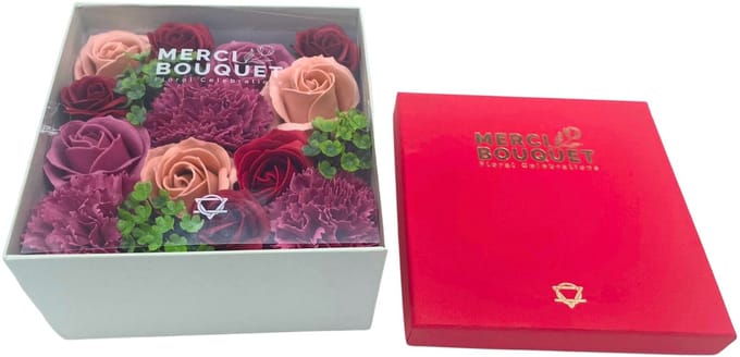 Vierkante doos - Vintage rozen