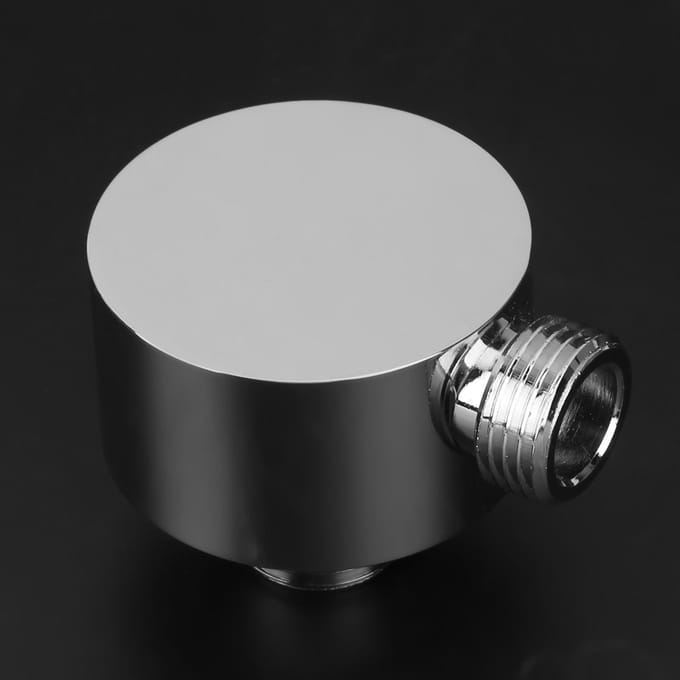 G1/2 Messing Ronde Vorm Doucheslang Connector Douche Uitlaat Elleboog Accessoires white