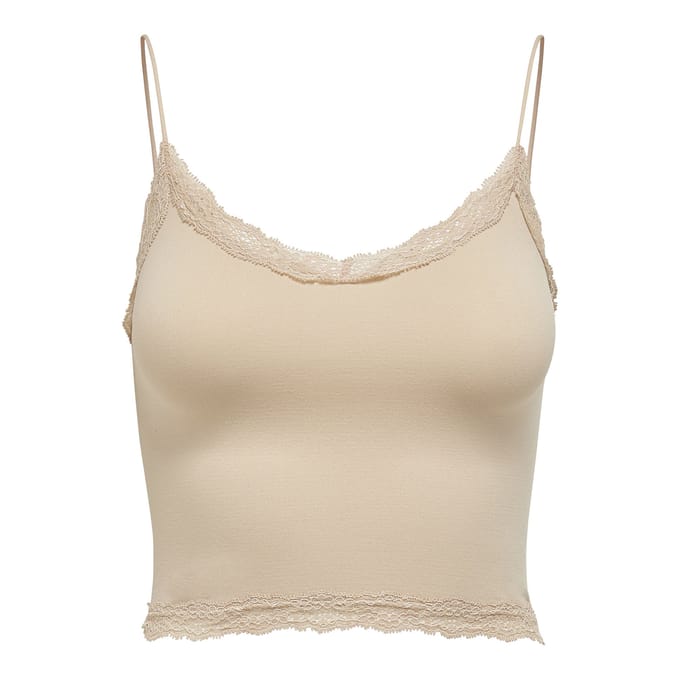 Only Vicky Lace Seamless Cropped Top Dames - Maat S/M