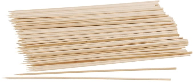 Set van 50 houten satéprikkers van 25 cm Fackelmann Wood Edition