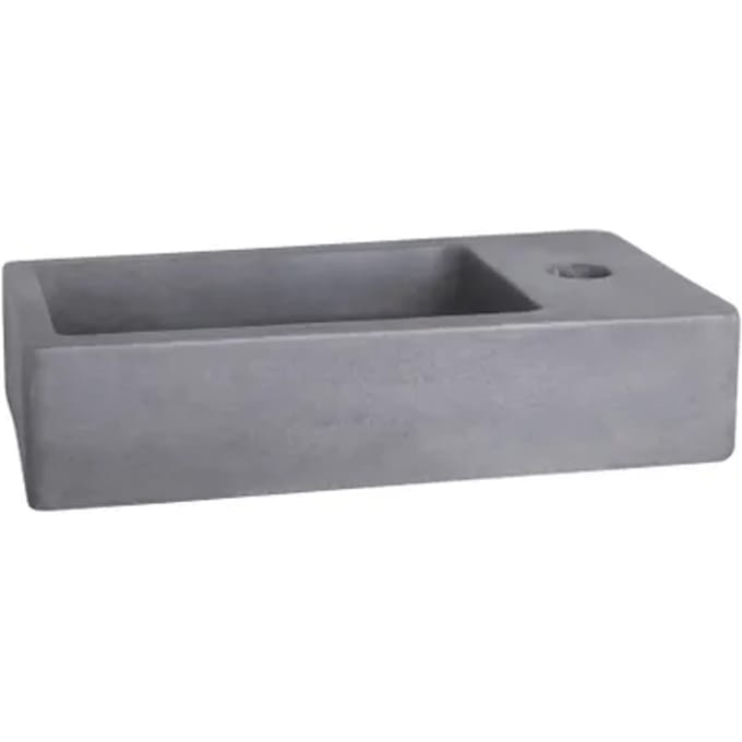 Differnz Toiletfontein Force 40x22x8cm Beton Donkergrijs