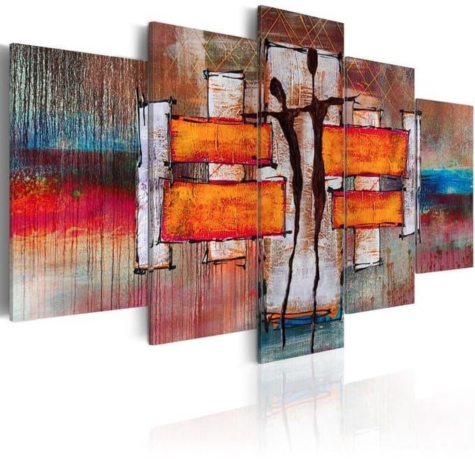 Schilderij - Het land van de Dans, 5luik