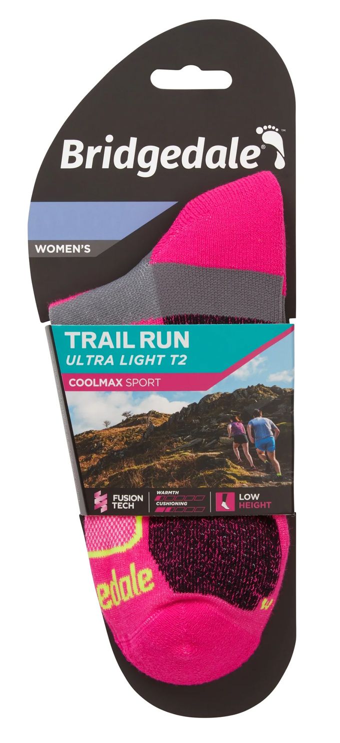 Bridgedale - Dames Hardlopen Ultralight Sport Lage Sokken - Roze