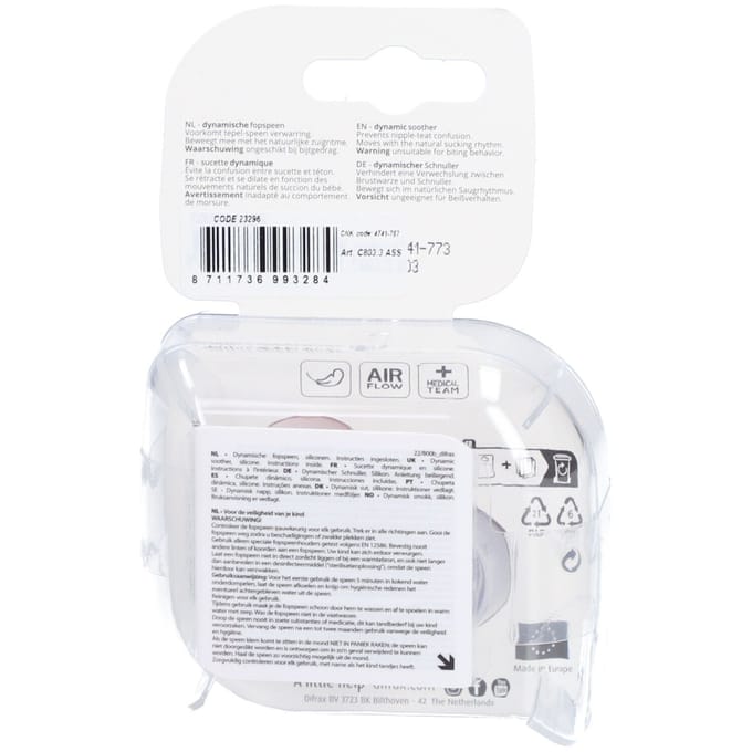 Difrax Dynamische Fopspeen Botanic 18+ M aand (2 stuks)