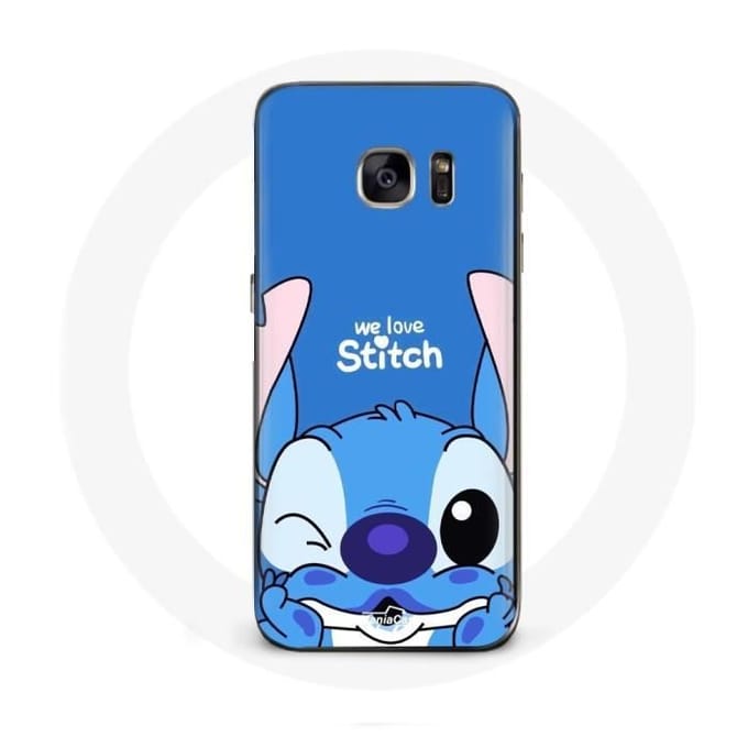 Coque - Samsung - Galaxy S7 - Stitch mignon - Souple - Protection enfant blauw