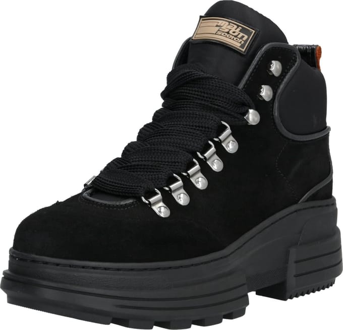 SCOTCH & SODA Dames Veterboots Cara - Zwart - Maat 38