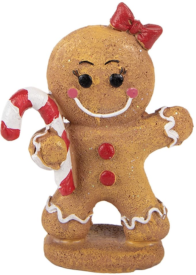 Clayre & Eef Kerstdecoratie Beeld 11x5x15 cm Bruin Polyresin