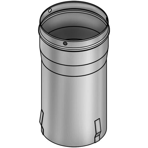 GGM Gastro Einschubstutzen/ Adapter für Kaminaufsatz - Ø 200 mm Grijs