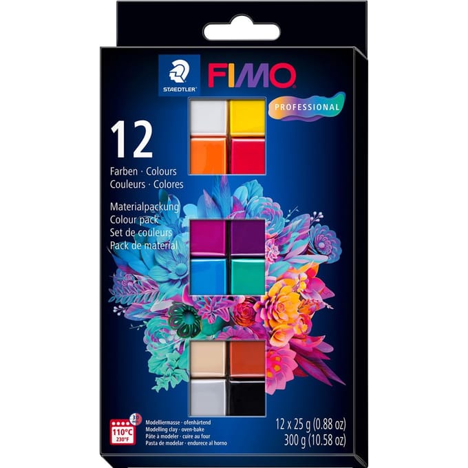 FIMO Professional - ovenhardende boetseerklei - colour pack 12 basic colours