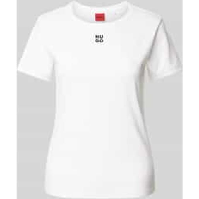 T-shirt met labelstitching, model 'Deloris'