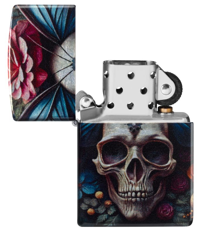 ZIPPO Floral Skull Design Unisex Aansteker - Neutraal - Standard
