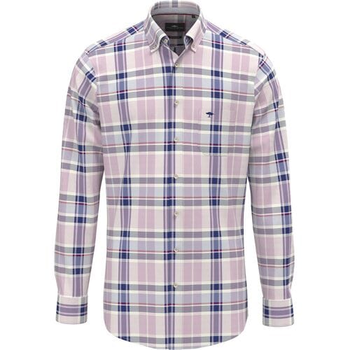 Fynch-Hatton Overhemd Washed Oxford Check Button-Down Magnolia / male