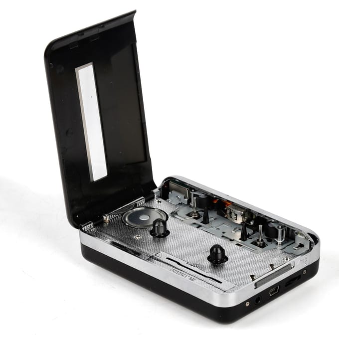 Cassettespeler Walkman Cassettespeler Draagbare luidspreker Meerdere voedingsmethoden Digitaliseert zwart